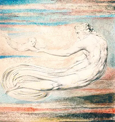 Plate 2 of Urizen, Teach these Souls to Fly William Blake